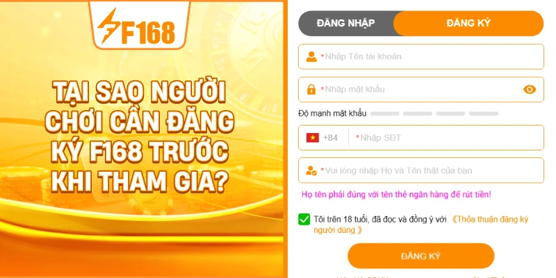 Tại Sao Người Chơi Cần Đăng Ký F168 Trước Khi Tham Gia?